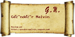 Göndör Malvin névjegykártya