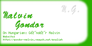 malvin gondor business card